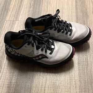 Saucony Women's Black, White, and Pink Athletic Shoes